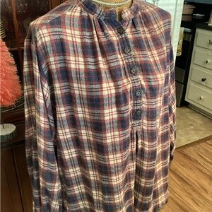 Free People Flannel Top
